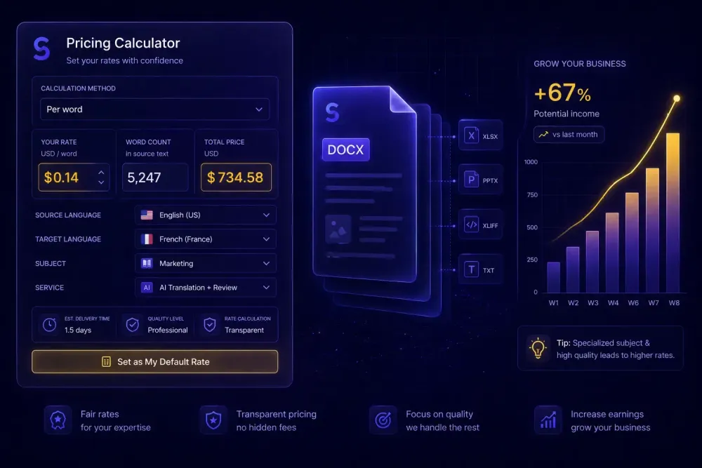 Freelance translator rates in 2026: how to price your services confidently