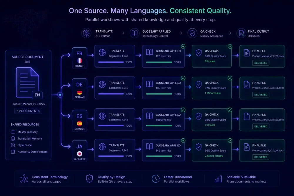 How to Build a Translation Workflow That Scales From 1 to 10 Language Pairs