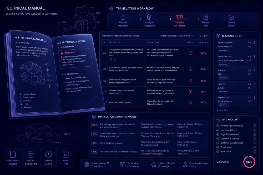 How to translate technical manuals without losing precision