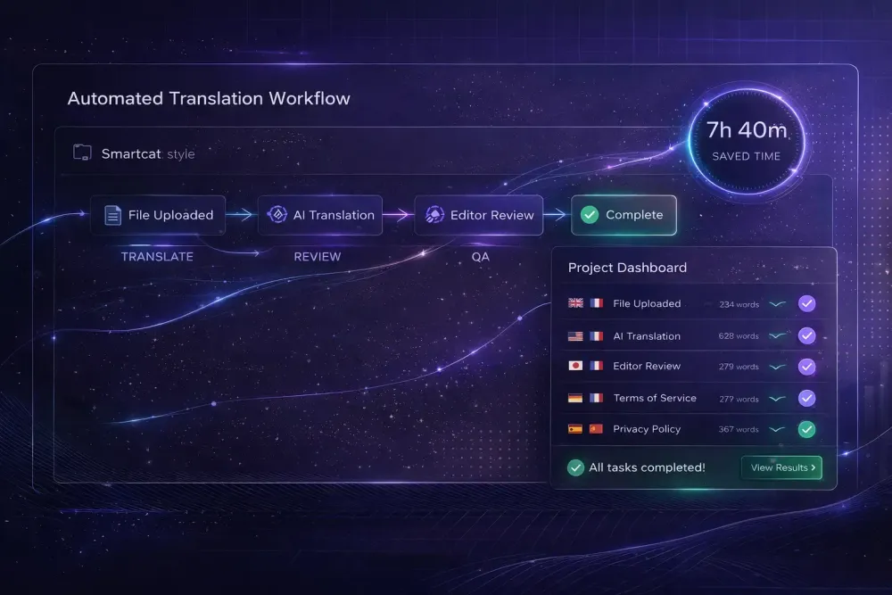 Smartcat automation rules: how to save hours on repetitive tasks