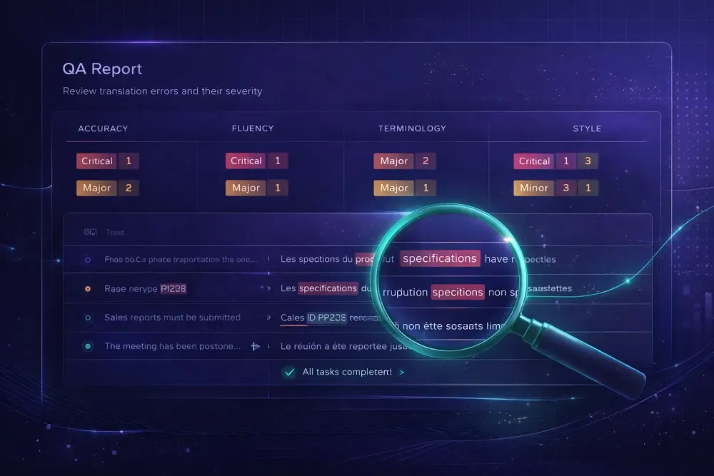 Translation error categories explained: accuracy, fluency, terminology, style